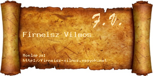 Firneisz Vilmos névjegykártya